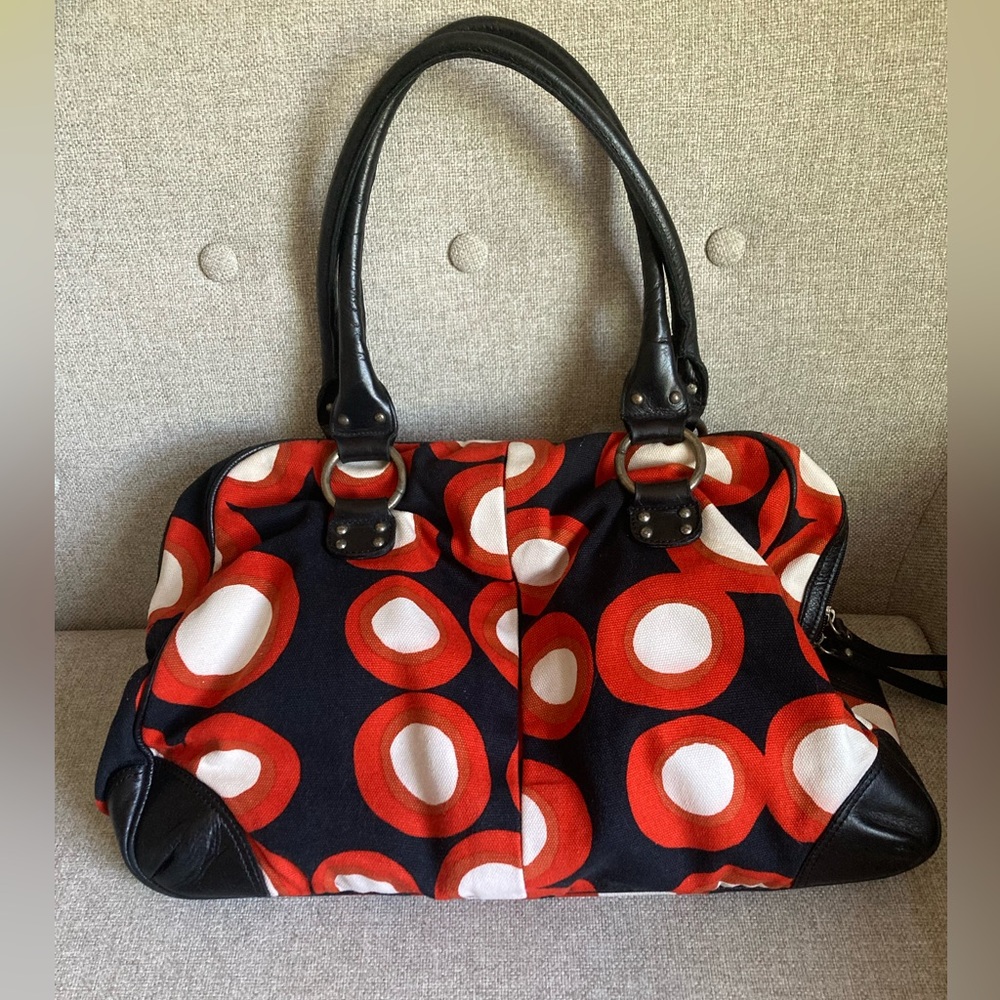 Large duffel style bag from H&M, tribute to Marimekko in black, white and red